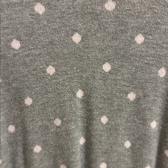 Gray Polka Dot Sweater Top - Picture 2 of 4